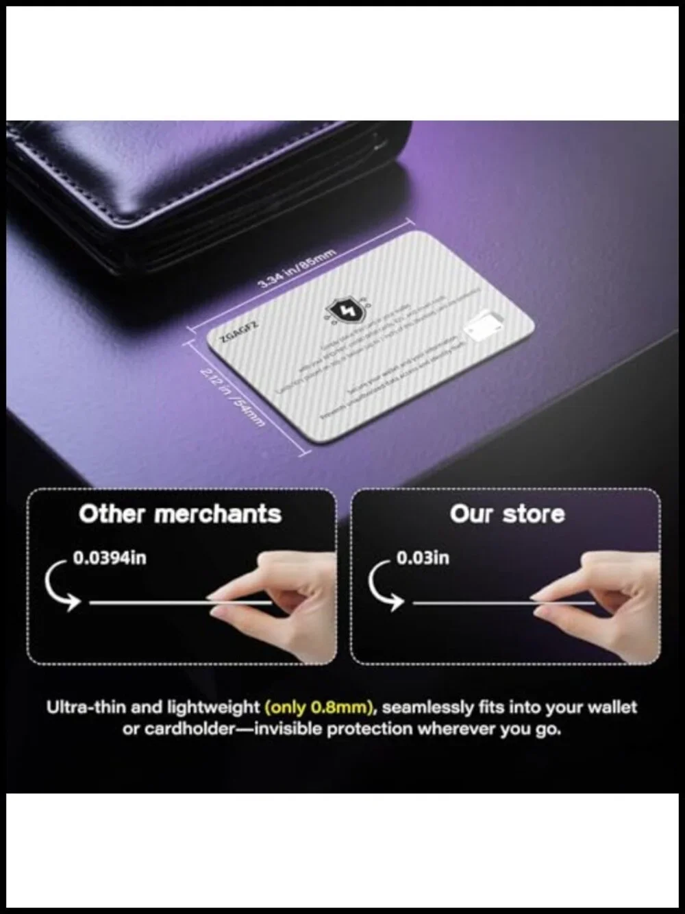 RFID Blocking Card Set - Protect Credit Cards & Passports - Slim Design